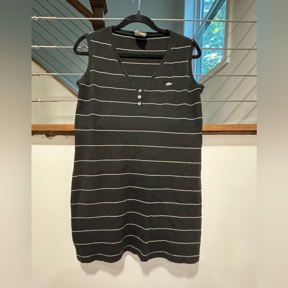 Lacoste Black Striped tennis dress